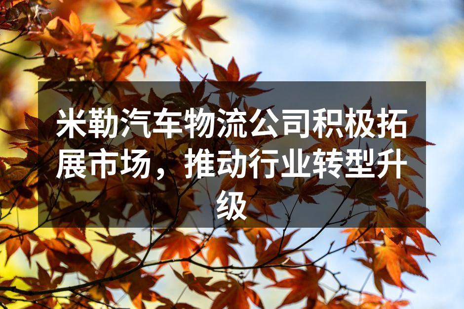 米勒汽车物流团队在会议中讨论行业新策略